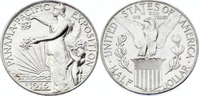 United States Half Dollar 1915 S Rare! Panama-Pacific Exposition
KM# 135; Silver; Mintage 27,134; Panama-Pacific Exposition; AUNC