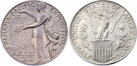 United States Half Dollar 1915 S Rare! Panama-Pacific Exposition
KM# 135; Silver; Mintage 27,134; Panama-Pacific Exposition; XF-