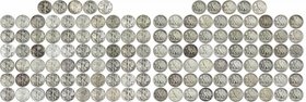 United States Lot of 65 Coins Walking Liberty Half Dollar 1916 - 1947
Walking Liberty 50 Cents - 65 pieces total. Great date collection with rarities...