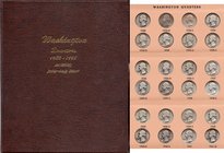 United States Lot of 143 Coins Washington Head Quarter Lot 1932 - 1998
Silver Washington Head Quarter Lot in collectors albums. 143 Pieces in total. ...