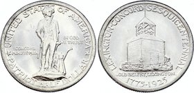 United States Half Dollar 1925 Lexington - Concord Sesquicentennial
KM# 156; Silver; Mintage 162.013; Lexington - Concord Sesquicentennial; UNC