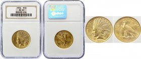 United States 10 Dollars 1926 Indian Head NGC MS60
KM# 130; Gold. NGC MS60 old slab.