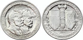 United States Half Dollar 1936 Rare! Battle of Gettysburg
KM# 181; Silver; Mintage 26.928; Battle of Gettysburg; UNC