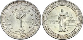 United States Half Dollar 1936 Rare! Sesquicentennial of Columbia as Capital of the State of South Carolina
KM# 178; Silver; Mintage 9,007; Sesquicen...