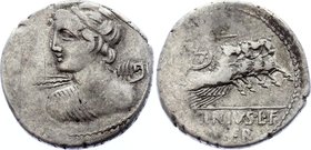 Ancient World Rome Denarius 84 B.C
RRC# 354/1; Silver 3.84g; Obv: Bust of Apollo seen from behind, with head turned to left and with thunderbolt in r...