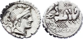 Ancient World Rome Silver Denarius Serratus 79 B.C
RRC# 382/1b; Silver 4.08g; Obv: S.C.: Head of Venus r., wearing a diadem; hair wound around lower ...