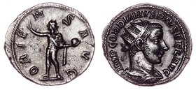 Ancient World Roman Empire AR Antoninianus 238 - 244 AD
RIC# 213, RSC# 167; Silver 4.92g; Antioch Mint; IMP GORDIANVS PIVS FEL AVG/ORIENS AVG