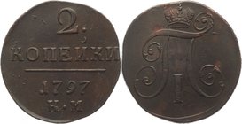 Russia 2 Kopeks 1797 KM
Bit# 141; Copper 20,07g.