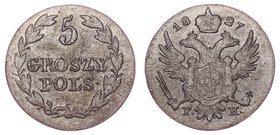 Russia - Poland 5 Groszy 1827 FH
Bit# 1017; С#111; Silver (0.194) 1.30g; XF