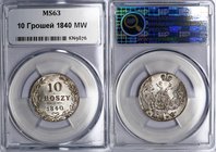 Russia - Poland 10 Groszy 1840 MW NNR MS 63
Bit# 1182; Mint Luster