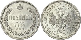 Russia Poltina 1859 СПБ ФБ AUNC
Bit# 97; Silver 10,36g.