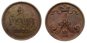 Russia - Finland 1 Pennia 1873
Bit# 672; aUNC