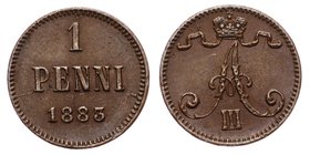 Russia - Finland 1 Pennia 1883
Bit# 251; XF