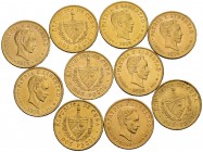 [30.1g]
KUBA 
 2 Pesos 1916. Feingewicht total 30.1 g. Vorzüglich-FDC / Extremely fine-uncirculated.(10)