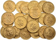 [151.4g]
NIEDERLANDE, Königreich 
 Wilhelm III. 1849-1890. 
 10 Gulden 1875. Feingewicht total 151.4 g. Fast FDC / About uncirculated.(25)