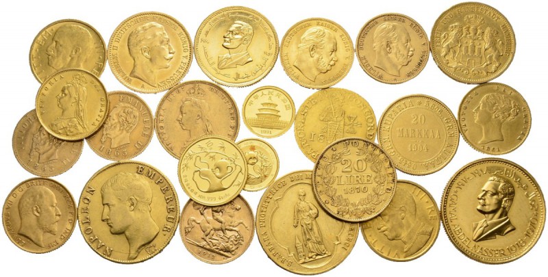 [122.2g]
DIVERSE LÄNDER 
 Verschiedene Länder. 
 Diverse Goldmünzen. Verschie...