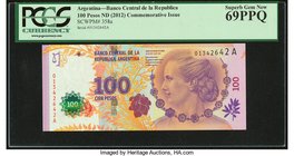 Argentina Banco Central 100 Pesos ND (2012) Pick 358a Commemorative PCGS Superb Gem New 69PPQ. 

HID09801242017