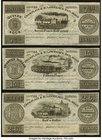 Canada Champlain & St. Lawrence Rail Road 7-1/2 Pence / 15 Sous; 15 Pence / 30 Sous; 2 Shillings 6 Pence / 3 Francs 1.8.1837 Remainders Crisp Uncircul...