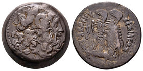 Egipto. Ptolomeo VI. Dióbolo. 180-145 a.C. Alejandría. (Gc-7900). (Sng Cop-308). Rev.: Dos águilas sobre flumen y cuerno de la abundancia a izquierda....