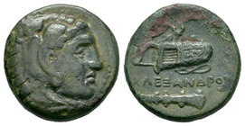Imperio Macedonio. Alejandro III Magno. AE 18. 336-323 a.C. (Gc-6739). Ae. 5,40 g. MBC+. Est...35,00.