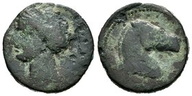 Cartagonova. Calco. 220-215 a.C. Cartagena (Murcia). (Abh-514). (Acip-578). Ae. 7,35 g. BC. Est...20,00.