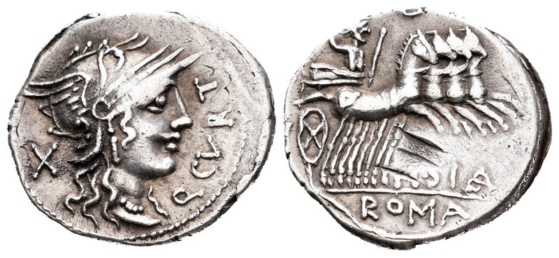 Curtia. Denario. 116-115 a.C. Norte de Italia. (Ffc-669). (Craw-285/2). (Cal-534...