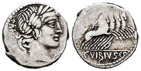 Vibia. Denario. 90 a.C. Roma. (Ffc-1187). (Craw-342/5b). (Cal-1345). Ag. 3,77 g. Vanos. BC+. Est...35,00.