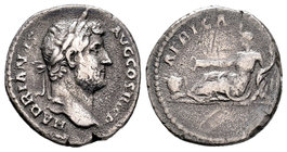 Adriano. Denario. 136 a.D. Roma. (Spink-3459). (Ric-299). (Seaby-139). Rev.: AFRICA. Ag. 2,61 g. MBC-. Est...75,00.