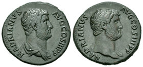 Adriano. As. 134-138 d.C. Roma. (Ric-1006). Anv.: HADRIANVS AVG COS III P P. Busto de Adriano reverstido a derecha. Rev.: HADRIANVS AVG COS III P P. B...