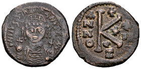 Justiniano I. 1/2 follis. 527-565 d.C. Cyzicus. (Seaby-208). Ae. 8,78 g. MBC-. Est...50,00.