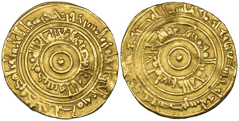 FATIMID, AL-‘AZIZ (365-386h) Dinar, Filastin 373h Weight: 4.08g Reference: Nicol...