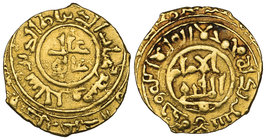 BURID, TEMP ABAQ (534-549h) Quarter-dinar, mint and date off flan Obverse: In inner margin: ‘ayad al-din Sanjar wa Mas ‘ud Reverse: In centre: citing ...