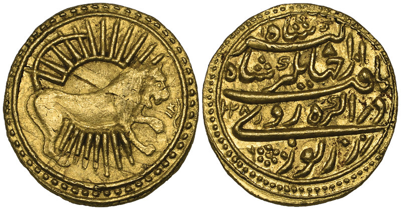 MUGHAL, JAHANGIR (1014-1037h) Restrike Gold muhur, Agra 1028h / regnal year 14 /...