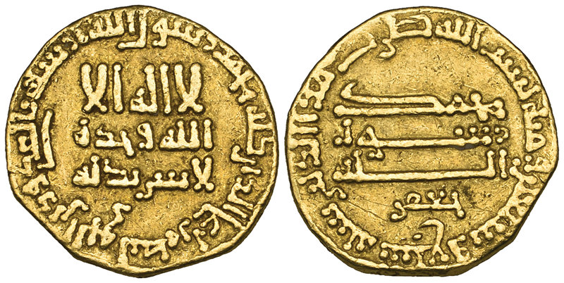 ABBASID, temp. al-Rashid (170-193h), dinar, 177h, citing Ja‘far, 3.96g (Bernardi...