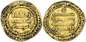 ABBASID, al-Radi (322-329h), dinar, Tustur min al-Ahwaz 323h, 3.80g (Bernardi 285Ne), almost very fine 

Estimate: GBP 150 - 200