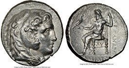 MACEDONIAN KINGDOM. Alexander III the Great (336-323 BC). AR tetradrachm (26mm, 2h). NGC Choice VF, Fine Style. Late lifetime-early posthumous issue o...