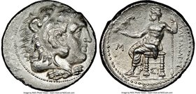 MACEDONIAN KINGDOM. Alexander III the Great (336-323 BC). AR tetradrachm (27mm, 12h). NGC Choice VF. Early posthumous issue of Sidon, dated Civic Year...