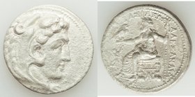 MACEDONIAN KINGDOM. Alexander III the Great (336-323 BC). AR tetradrachm (28mm, 16.38 gm, 9h). XF, porosity. Posthumous issue of Tarsus, ca. 323-317 B...