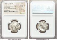 ATTICA. Athens. Ca. 475-465 BC. AR tetradrachm (23mm, 17.15 gm, 10h). NGC AU 4/5 - 2/5, test cut. Head of Athena right with frontal eye and 'archaic s...