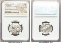 ATTICA. Athens. Ca. 440-404 BC. AR tetradrachm (24mm, 17.20 gm, 12h). NGC Choice AU 5/5 - 5/5. Mid-mass coinage issue. Head of Athena right, wearing c...