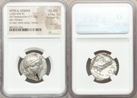 ATTICA. Athens. Ca. 440-404 BC. AR tetradrachm (24mm, 17.18 gm, 1h). NGC Choice AU 5/5 - 2/5, test cut. Mid-mass coinage issue. Head of Athena right, ...