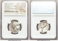 ATTICA. Athens. Ca. 440-404 BC. AR tetradrachm (25mm, 17.18 gm, 12h). NGC AU 2/5 - 2/5, test cut. Mid-mass coinage issue. Head of Athena right, wearin...
