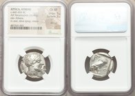 ATTICA. Athens. Ca. 440-404 BC. AR tetradrachm (23mm, 16.40 gm, 1h). NGC Choice XF 5/5 - 2/5, test cut. Mid-mass coinage issue. Head of Athena right, ...