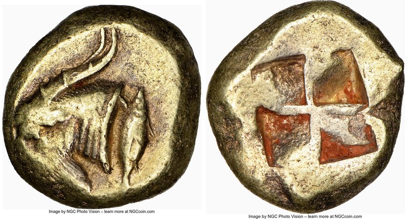 MYSIA. Cyzicus. Ca. 550-450 BC. EL stater (19mm, 16.17 gm). NGC Choice VF 3/5 - ...