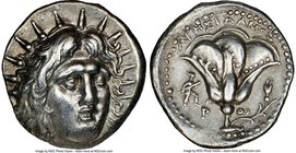 CARIAN ISLANDS. Rhodes. Ca. 250-205 BC. AR didrachm (20mm, 12h). NGC Choice XF. Agesidamus, magistrate, ca. 250-229 BC. Radiate head of Helios facing,...