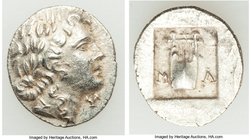 LYCIAN LEAGUE. Masicytes. Ca. 1st century BC. AR hemidrachm (15mm, 1.91 gm, 1h). XF. Series 1. Laureate head of Apollo right; Λ-Y below / M-A, cithara...