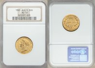 Victoria gold Sovereign 1865-SYDNEY AU55 NGC, Sydney mint, KM4. AGW 0.2353 oz.

HID09801242017