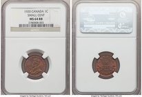 George V Cent 1920 MS64 Red and Brown NGC, Ottawa mint, KM28. Violet, blue and golden toning. 

HID09801242017