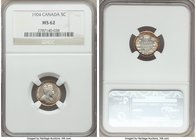 Edward VII 5 Cents 1904 MS62 NGC, London mint, KM13. Cobalt and russet peripheral toning. 

HID09801242017