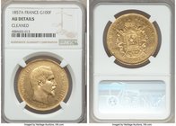 Napoleon III gold 100 Francs 1857-A AU Details (Cleaned) NGC, Paris mint, KM786.1. AGW 0.9334 oz. Scratch at 2:00 on obverse. 

HID09801242017